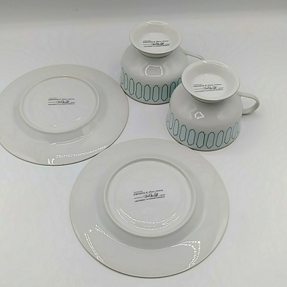 2 Sets Jackson International Cups & Saucers. MCM. - Picture 3 of 8